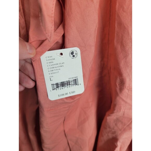 NWT Free People In My Town Pleated Midi Dress Large $108 Canyon Clay - Picture 7 of 9